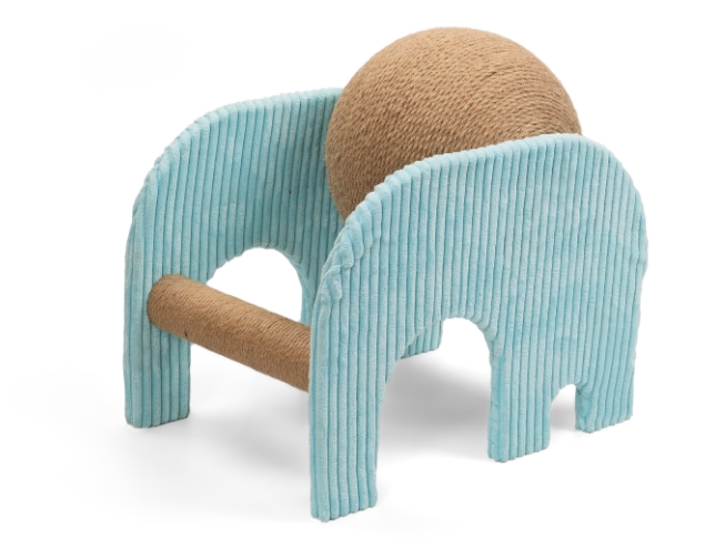 Blå elefantform kattskrapare